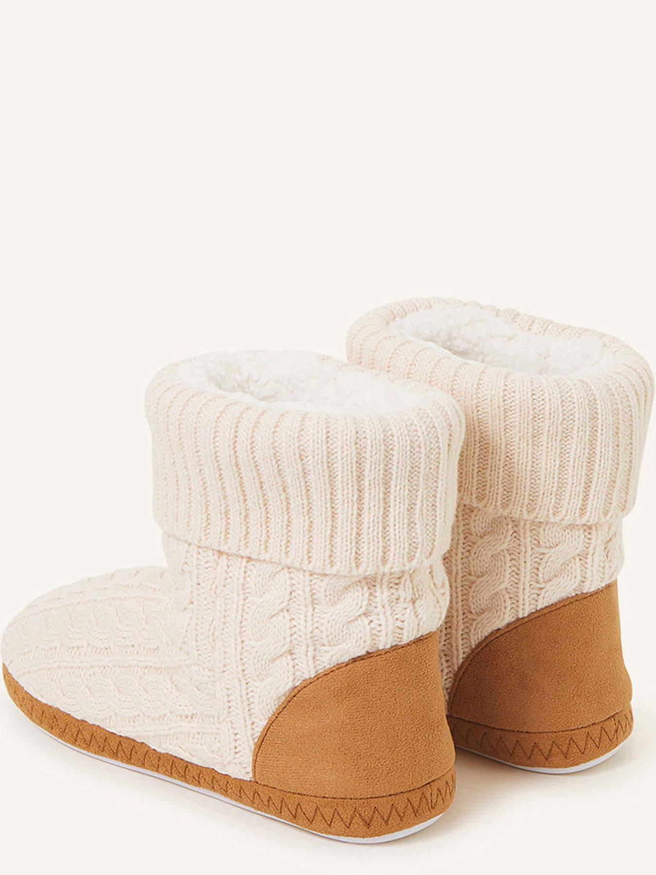Accessorize Cable Knitted Boot - White | Very