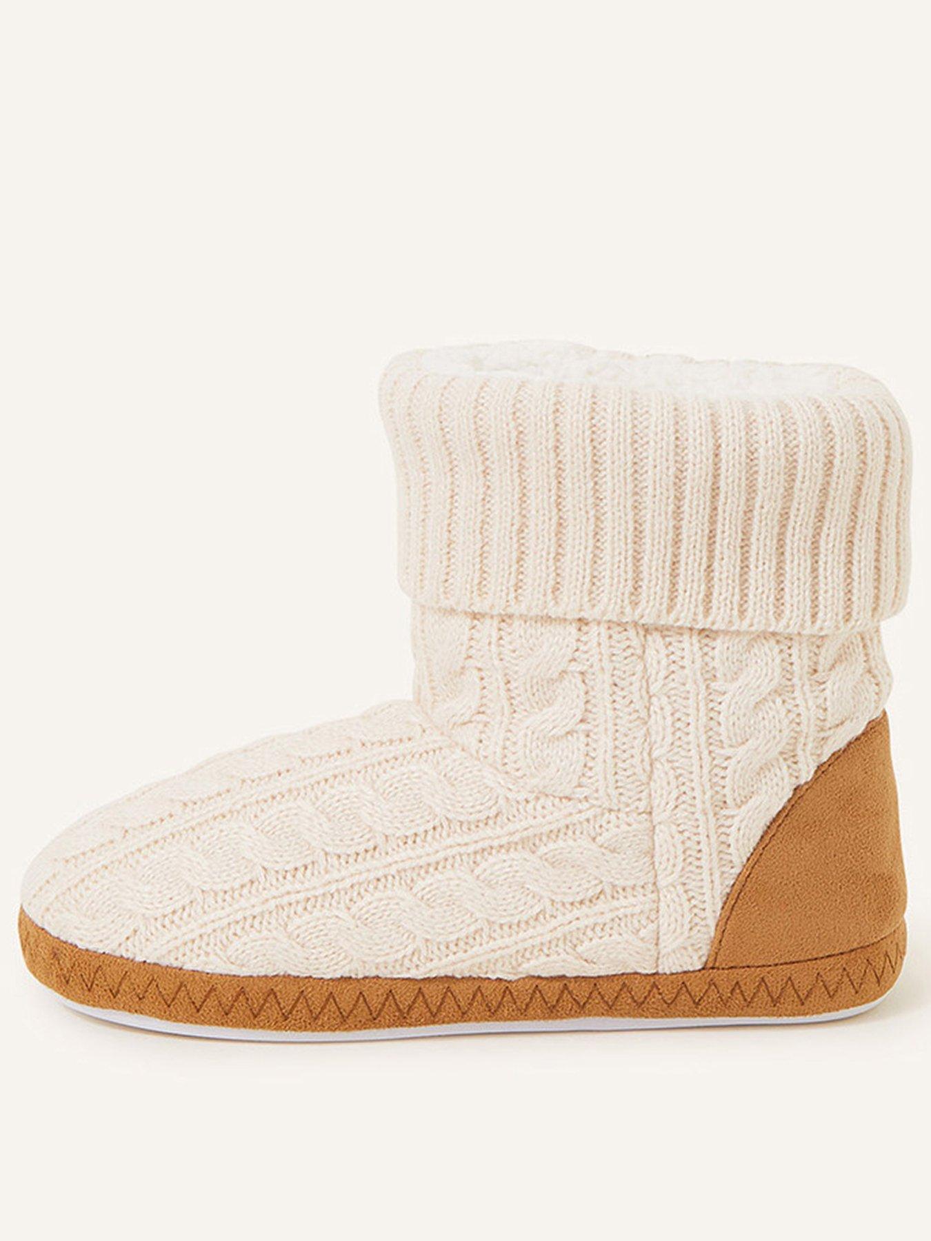 Accessorize Cable Knitted Boot - White | Very