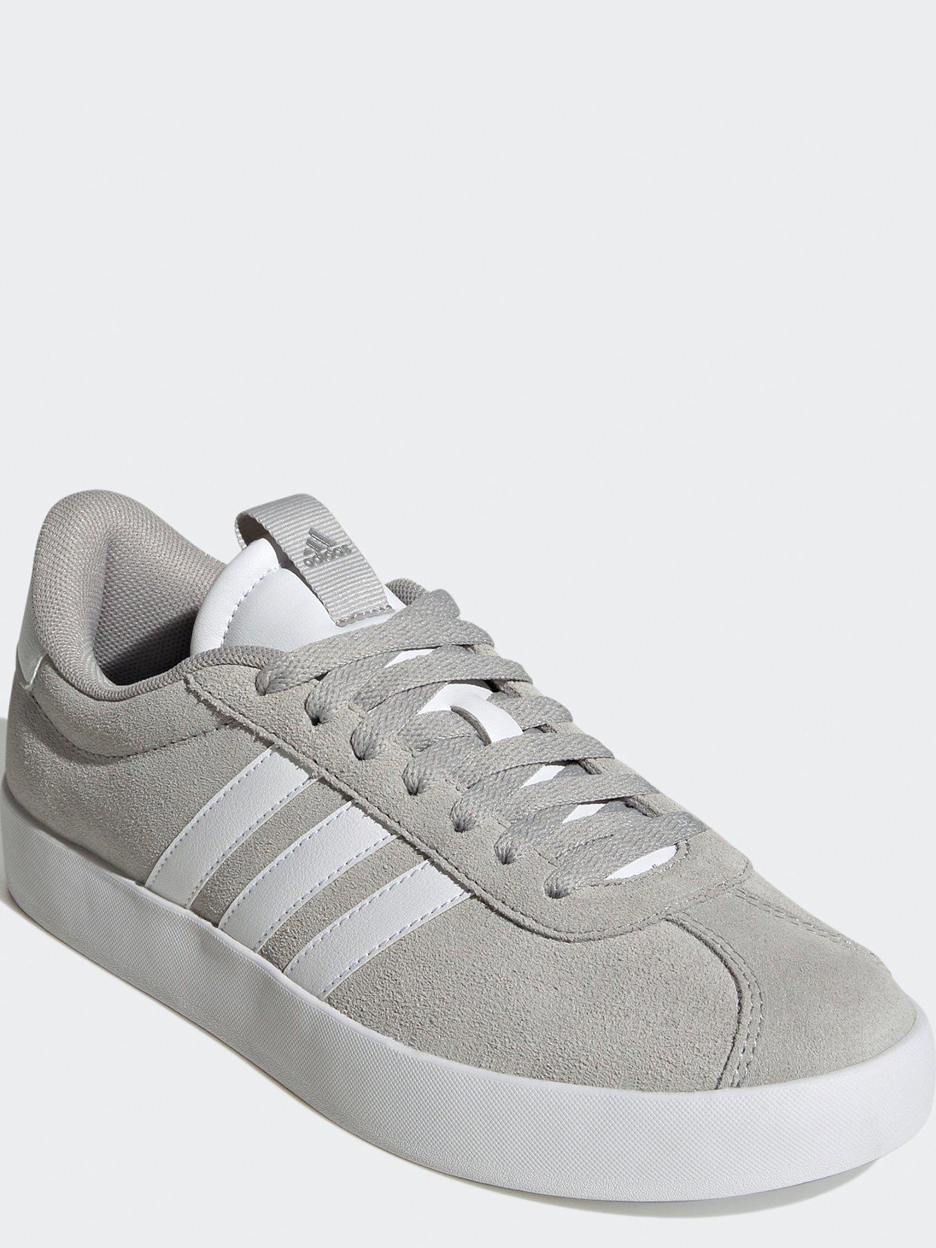Adidas court set suede ladies trainers grey sale