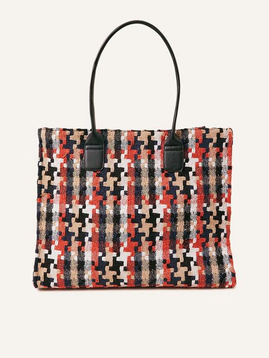 front image of accessorize-dogtooth-textile-shoulder
