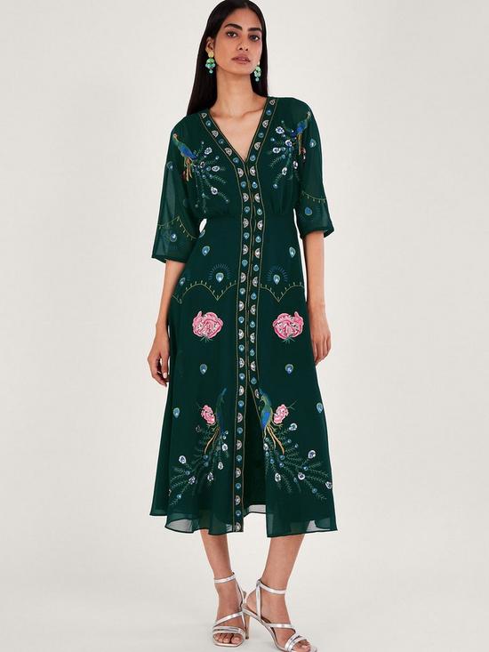 Monsoon Perla Embroidered Tea Dress | very.co.uk
