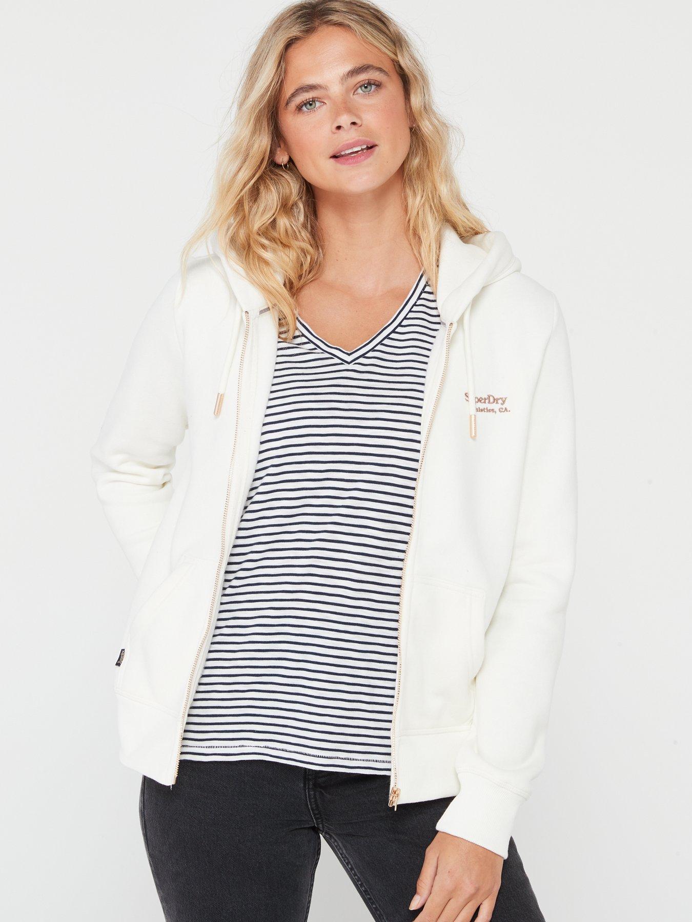 Superdry Essential Borg Lined Zip Hoodie - Women's Outlet Womens