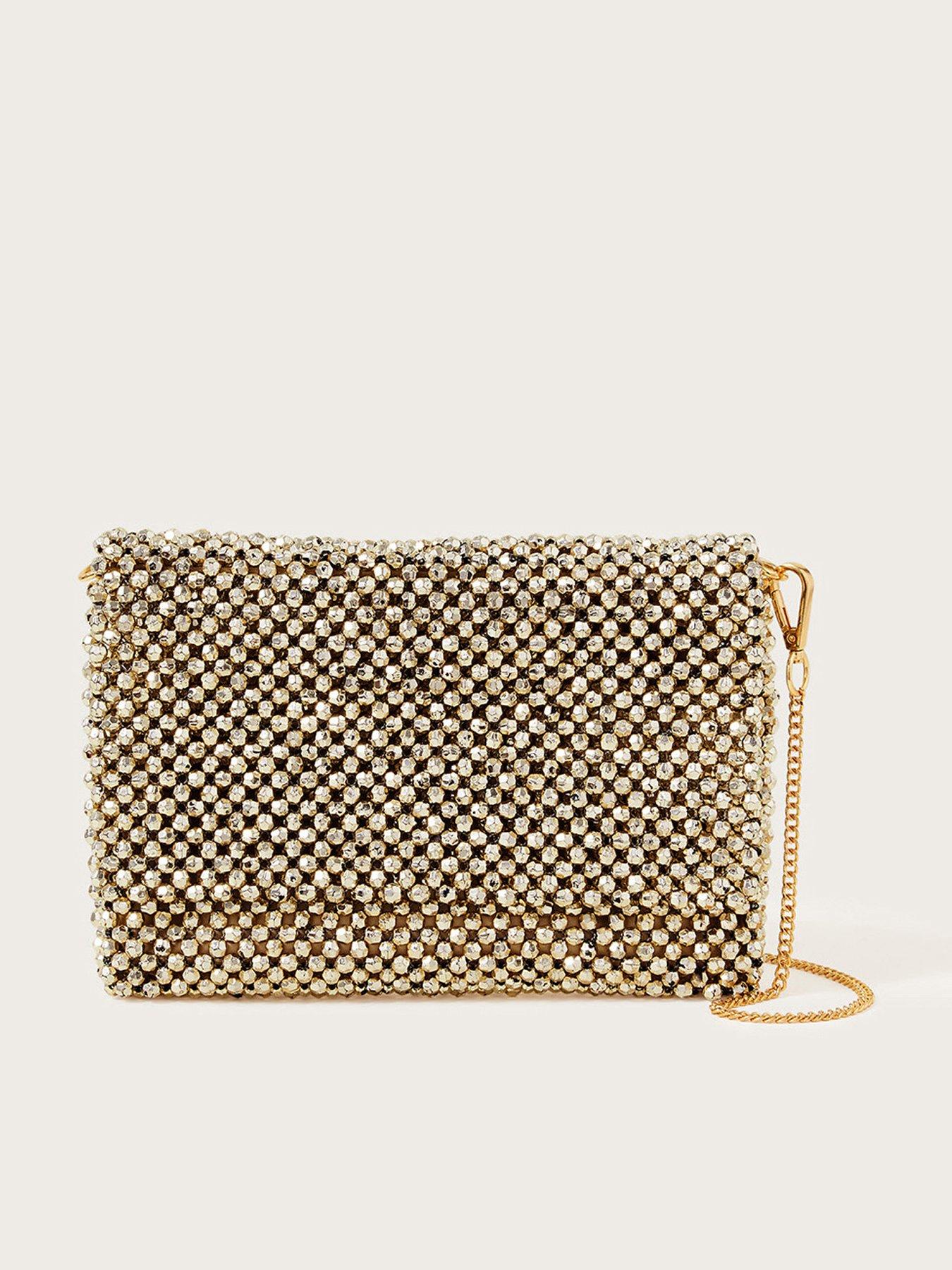 Metallic beaded online bag