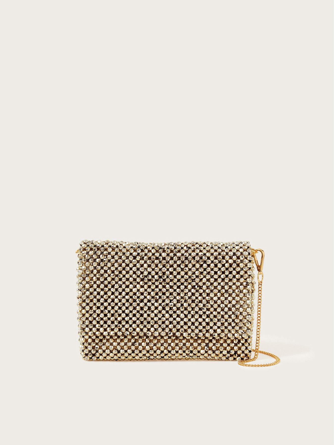 Image 2 of 4 of Monsoon All Over Beaded Gold Bag