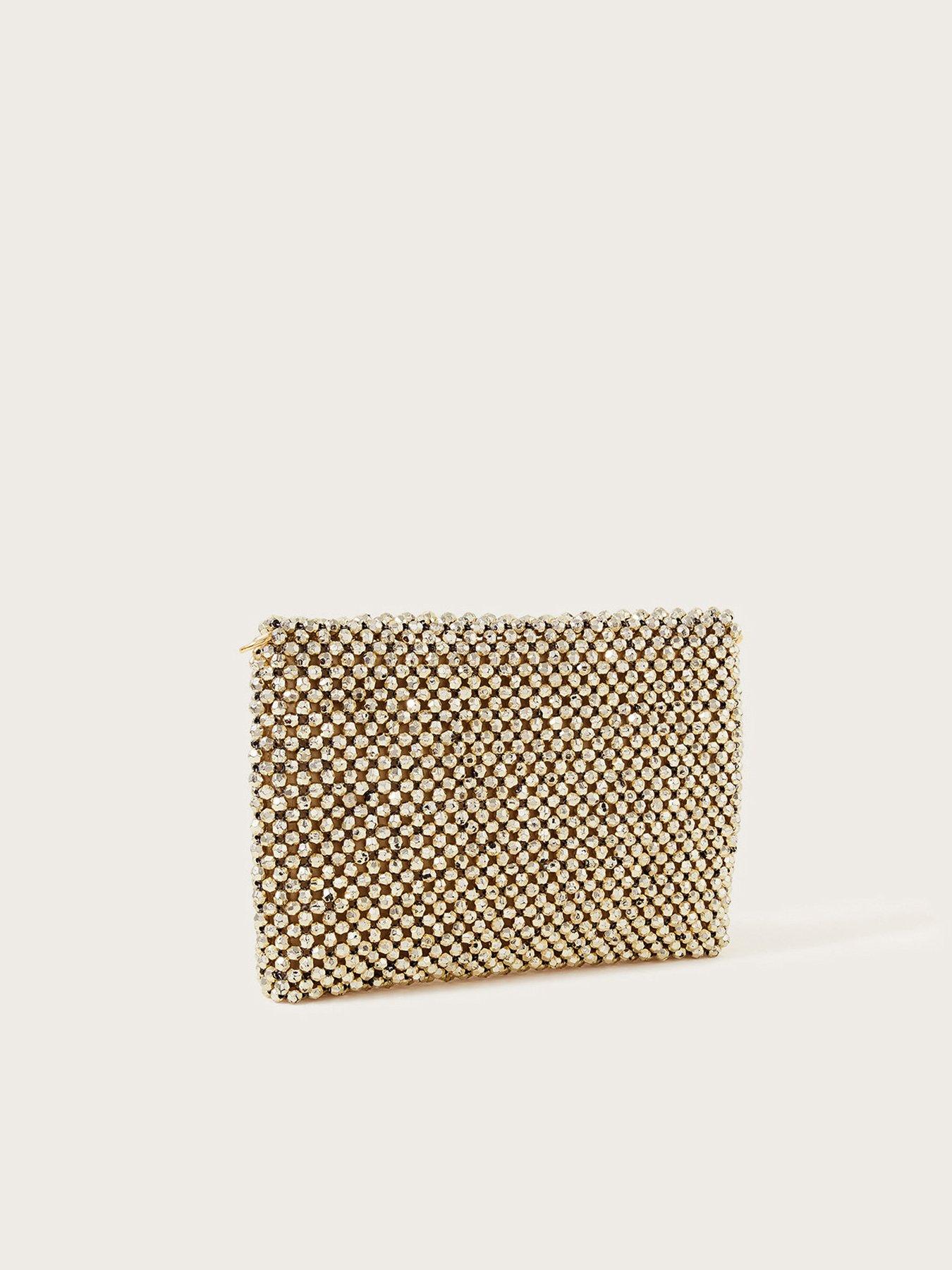 Image 3 of 4 of Monsoon All Over Beaded Gold Bag
