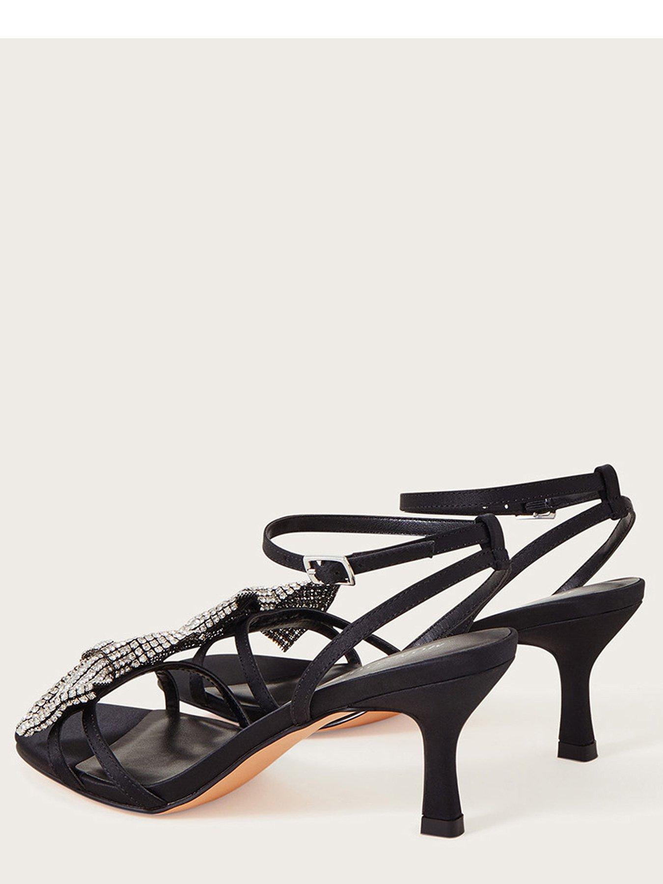 Kitten heel diamante on sale sandals