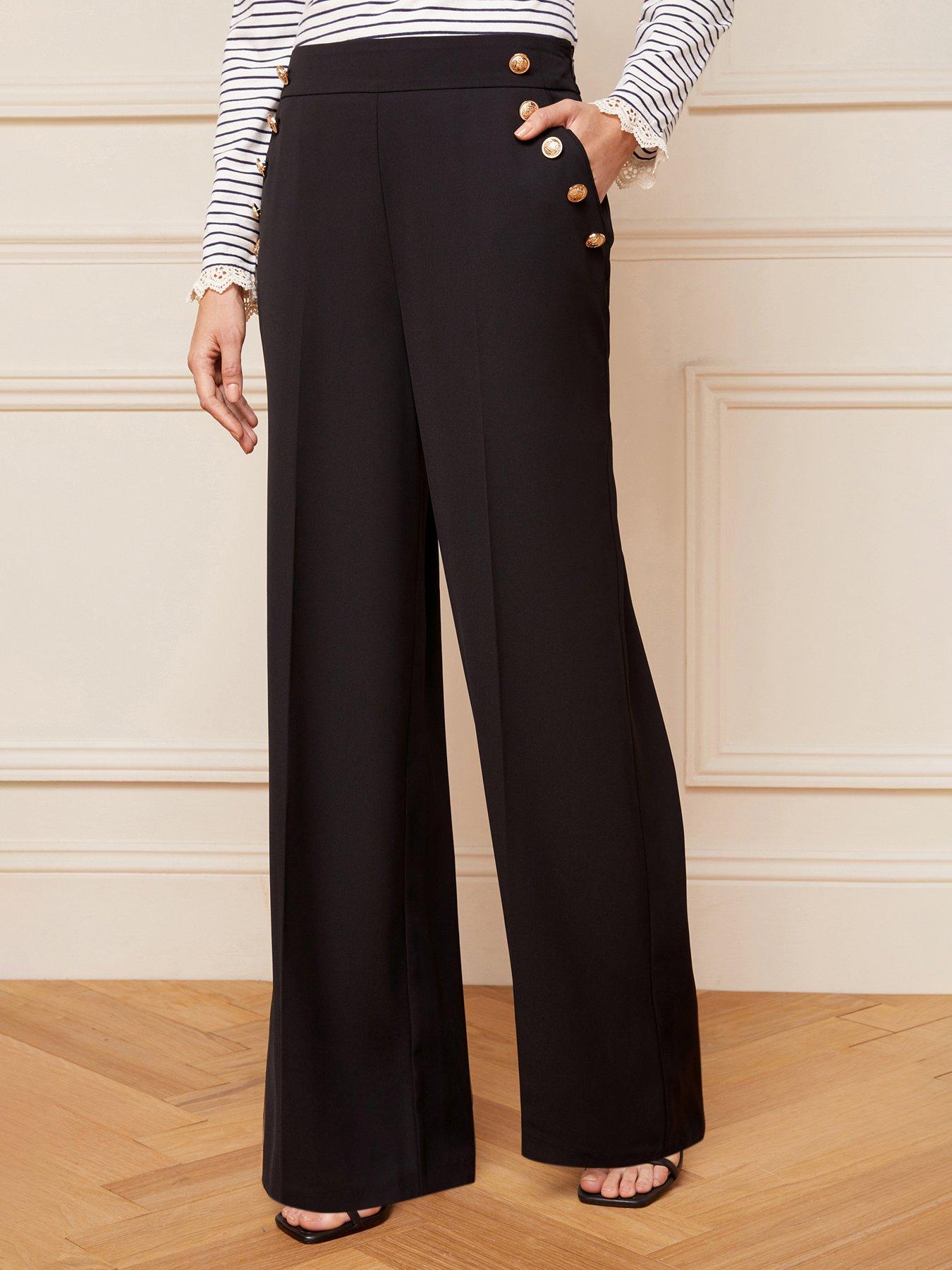 Button hot sale palazzo pants