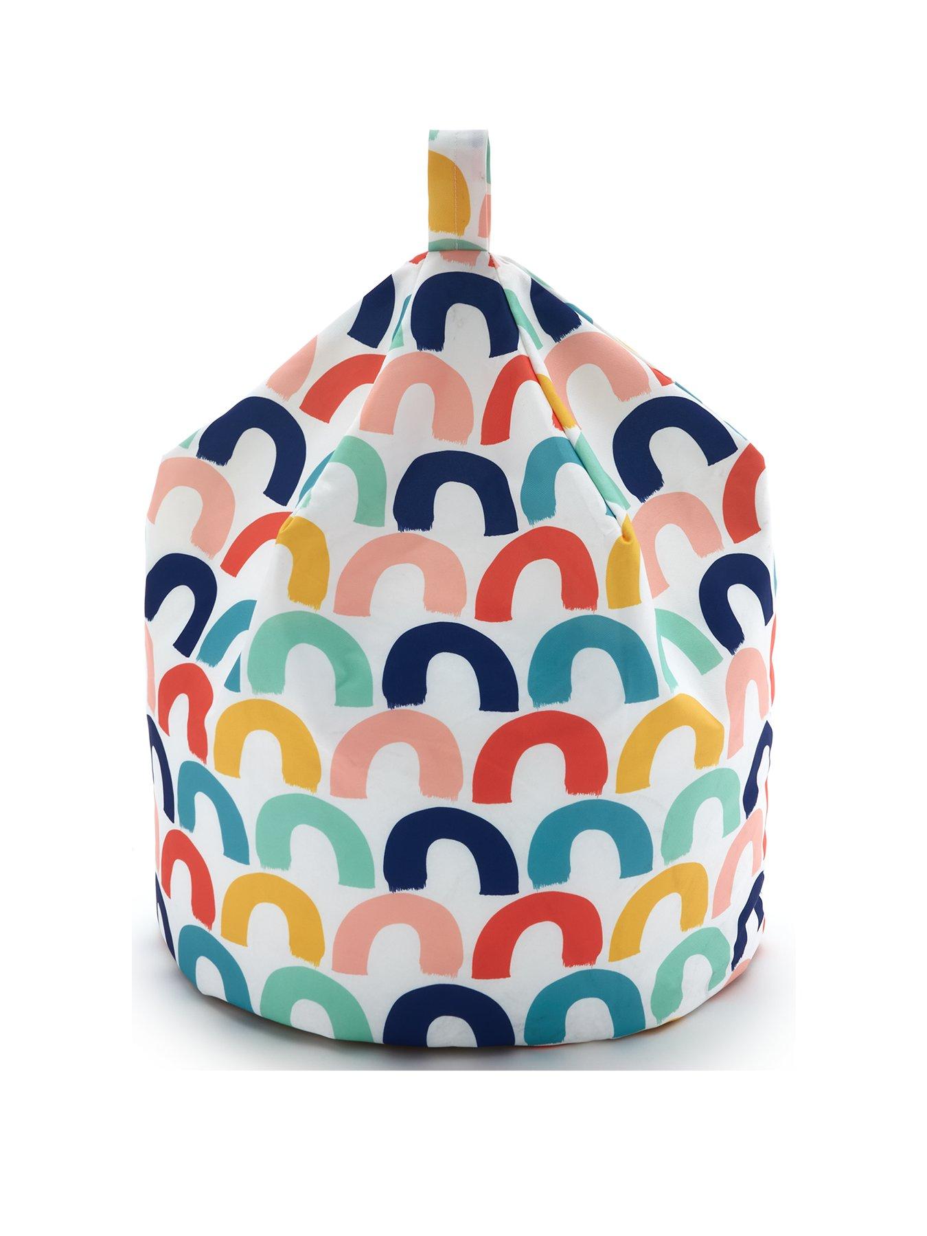 Product photograph of Kaikoo Kids Rainbow Beanbag from very.co.uk
