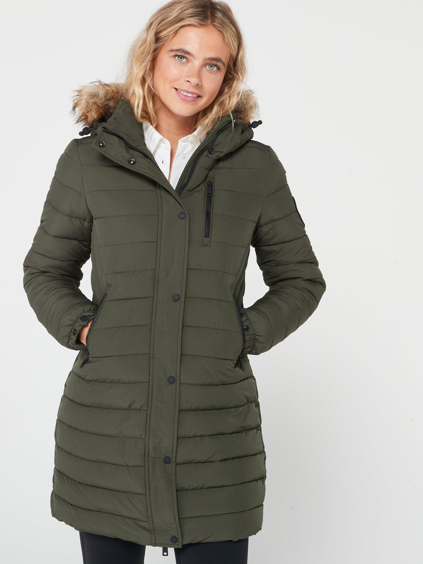Superdry green coat hotsell