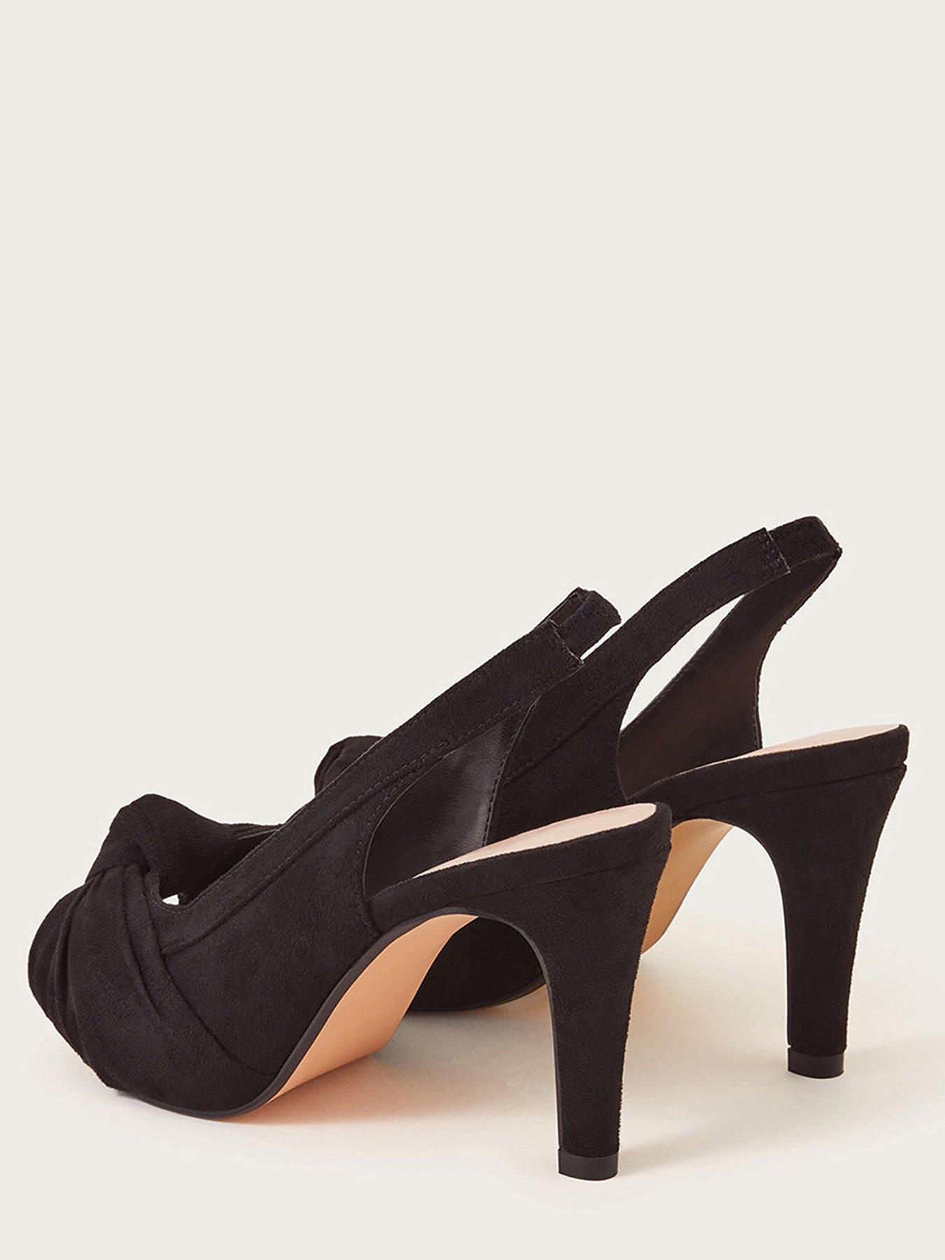 Monsoon Suede Peep Toe Heel Black very