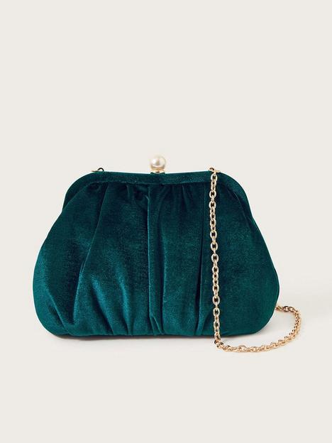 monsoon-teal-velvet-pouch-with-pearl-bag