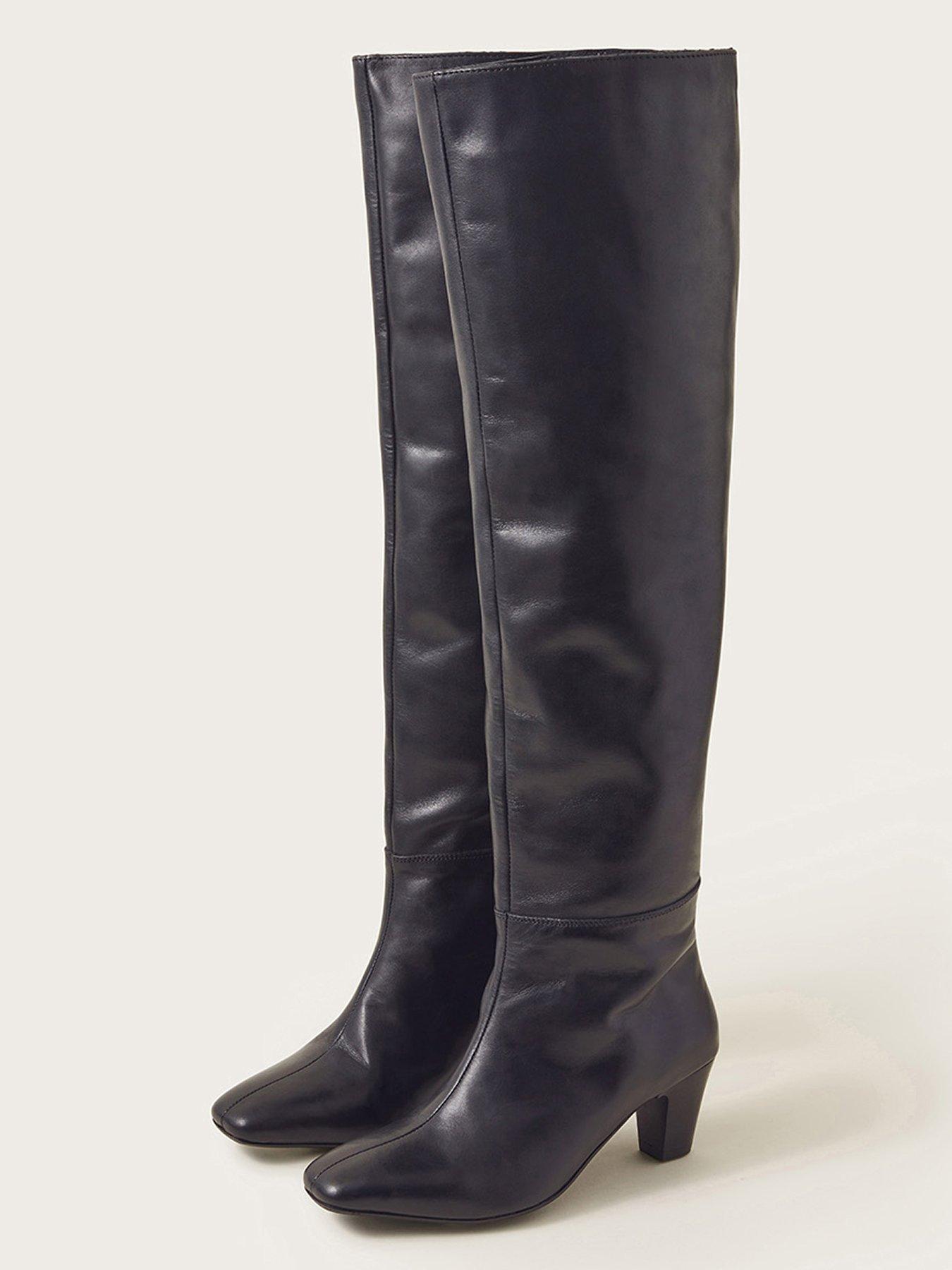 Monsoon Over The Knee Boot - Black | very.co.uk