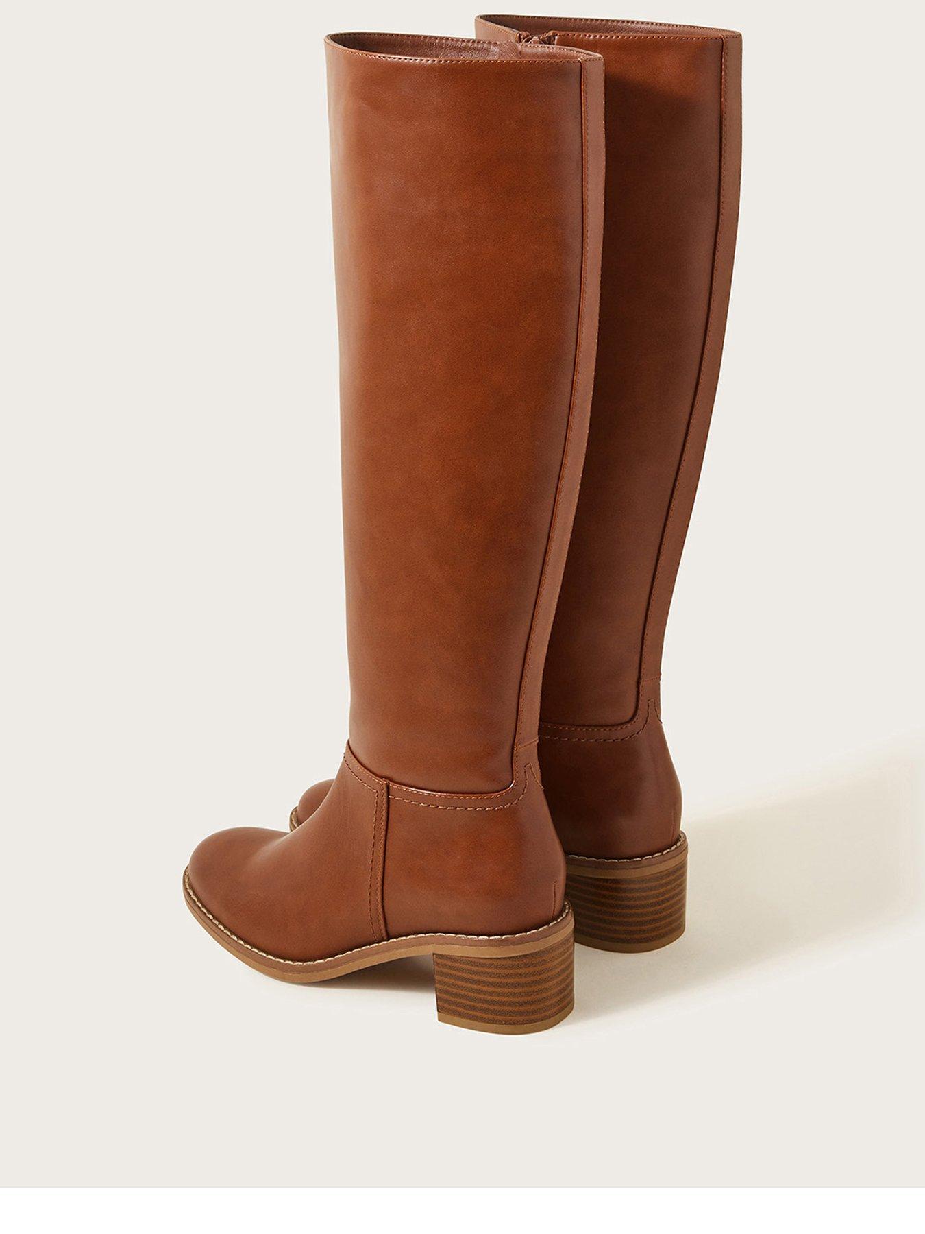 Brown suede knee shop high boots uk