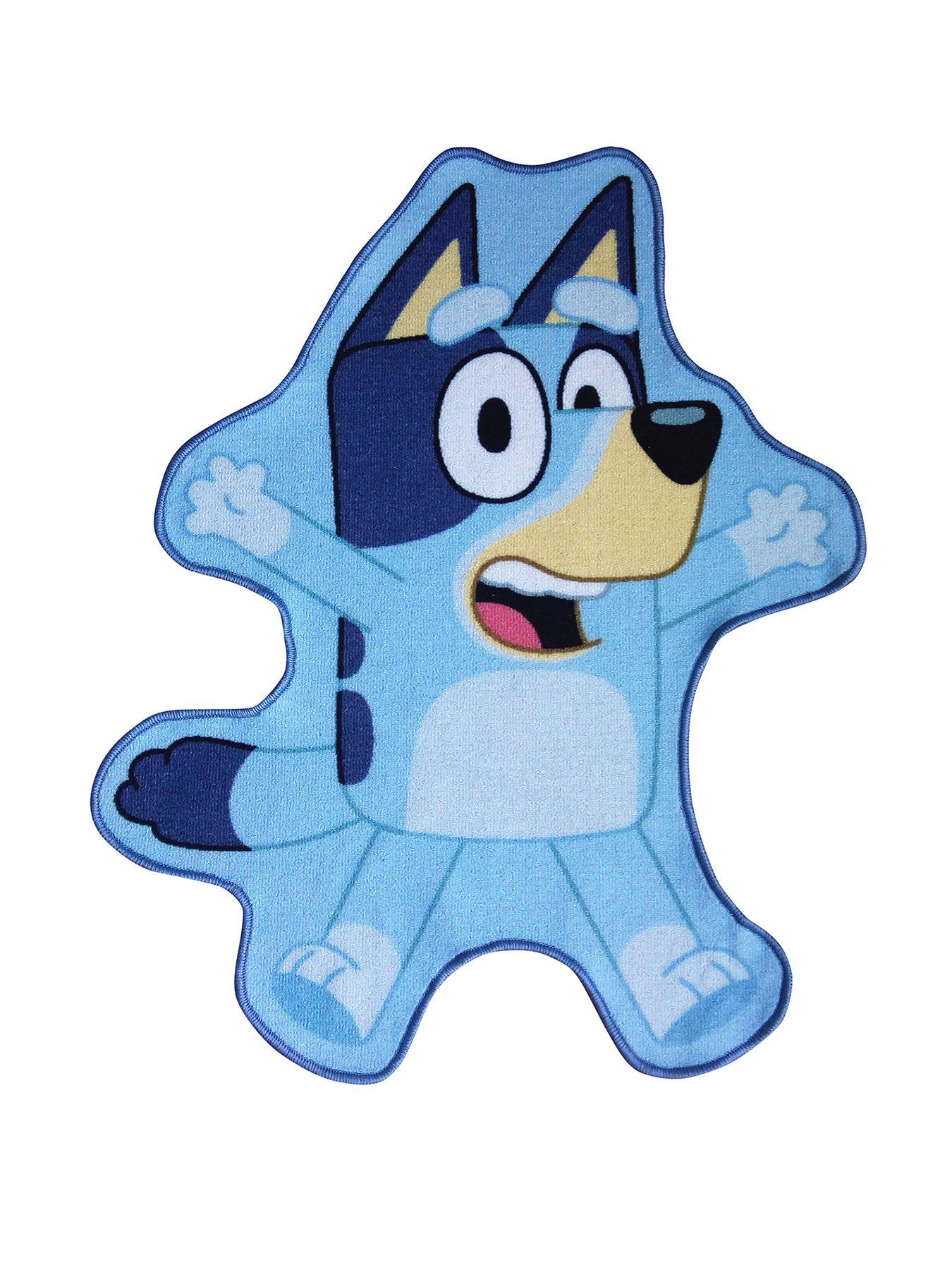 Product photograph of Bluey Shaped Rug - Blue from very.co.uk