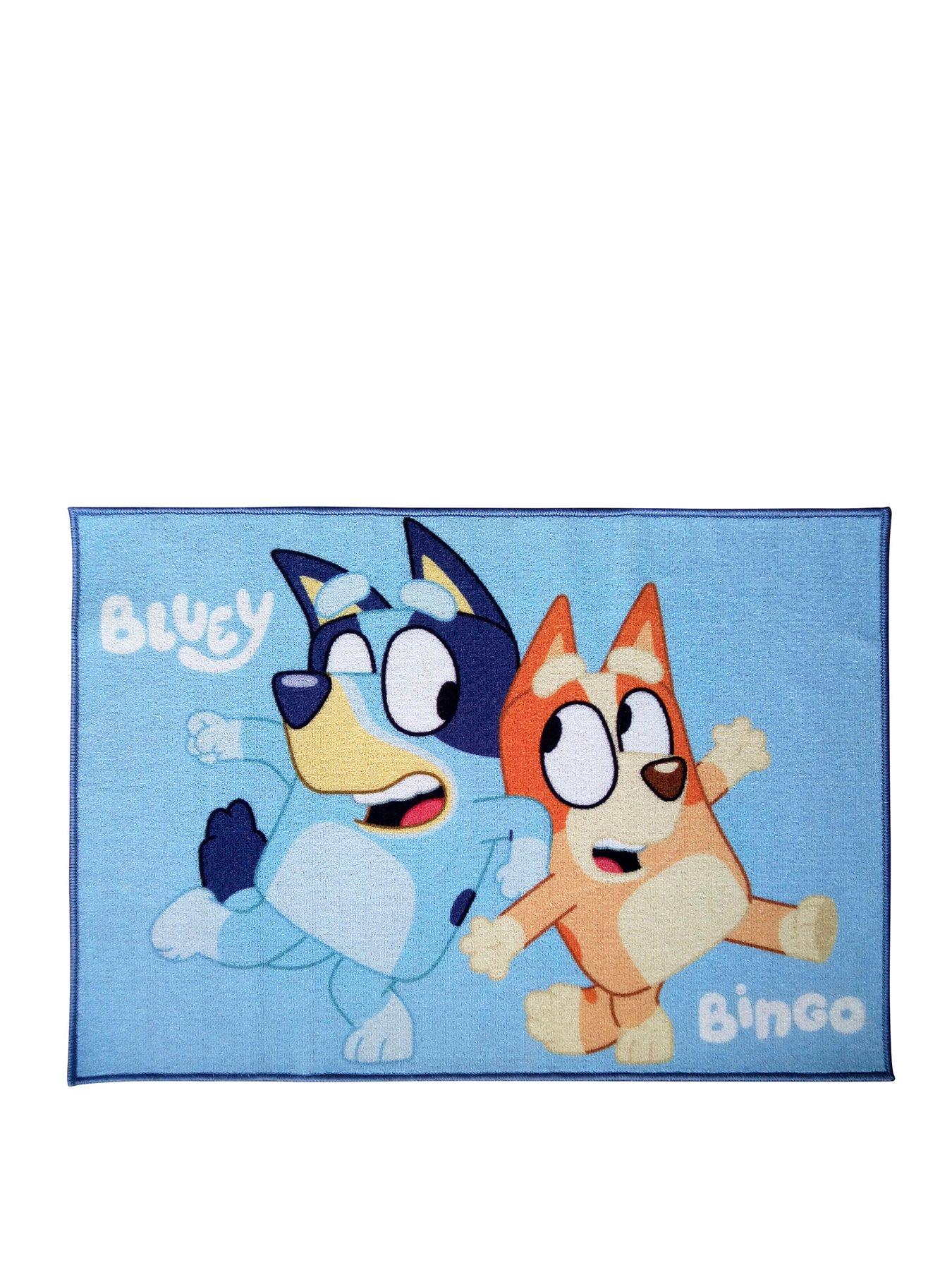 Image 1 of 1 of Bluey and Bingo Rectangular Rug - Blue
