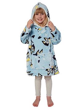 Product photograph of Bluey Wearable Hooded Blanket - Small - Blue from very.co.uk