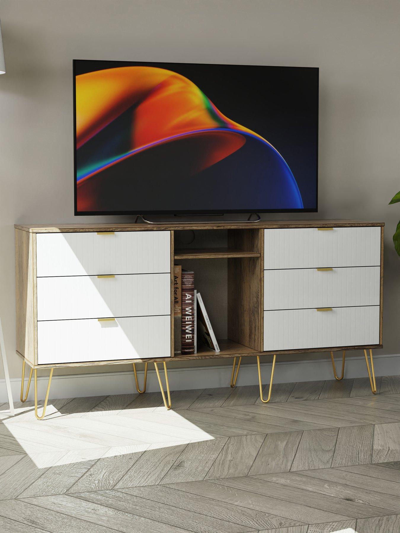 Swift Andie Ready Assembled 6 Drawer Sideboard Tv Stand