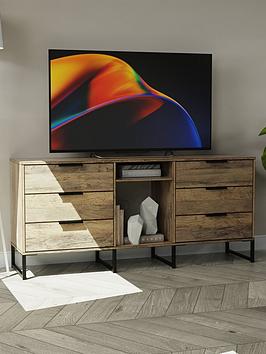 Product photograph of Swift Emerson Ready Assembled 6 Drawer Tv Stand from very.co.uk