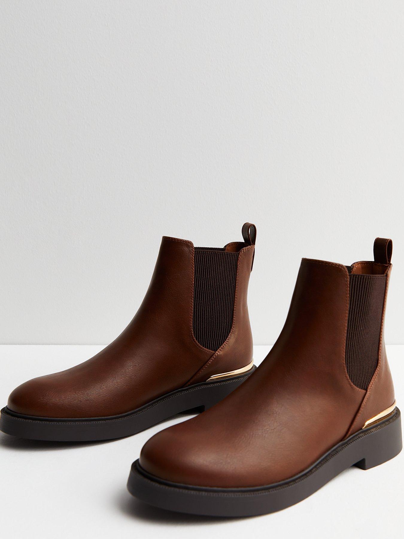 New look store tan chelsea boots