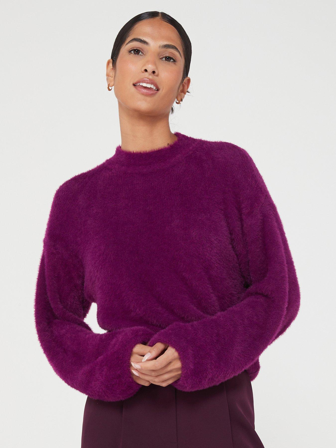 Aria Longline Jumper Purple