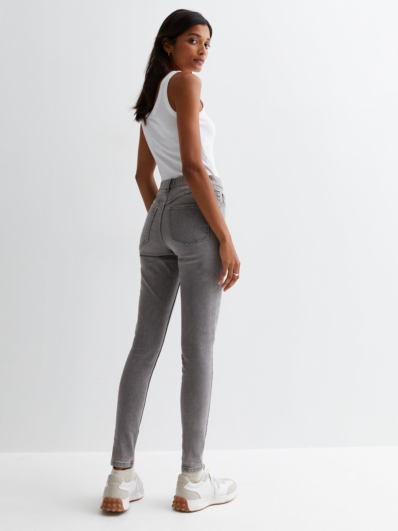 New Look Emilee Pale Grey Mid Rise Lift & Shape Emilee Jeggings