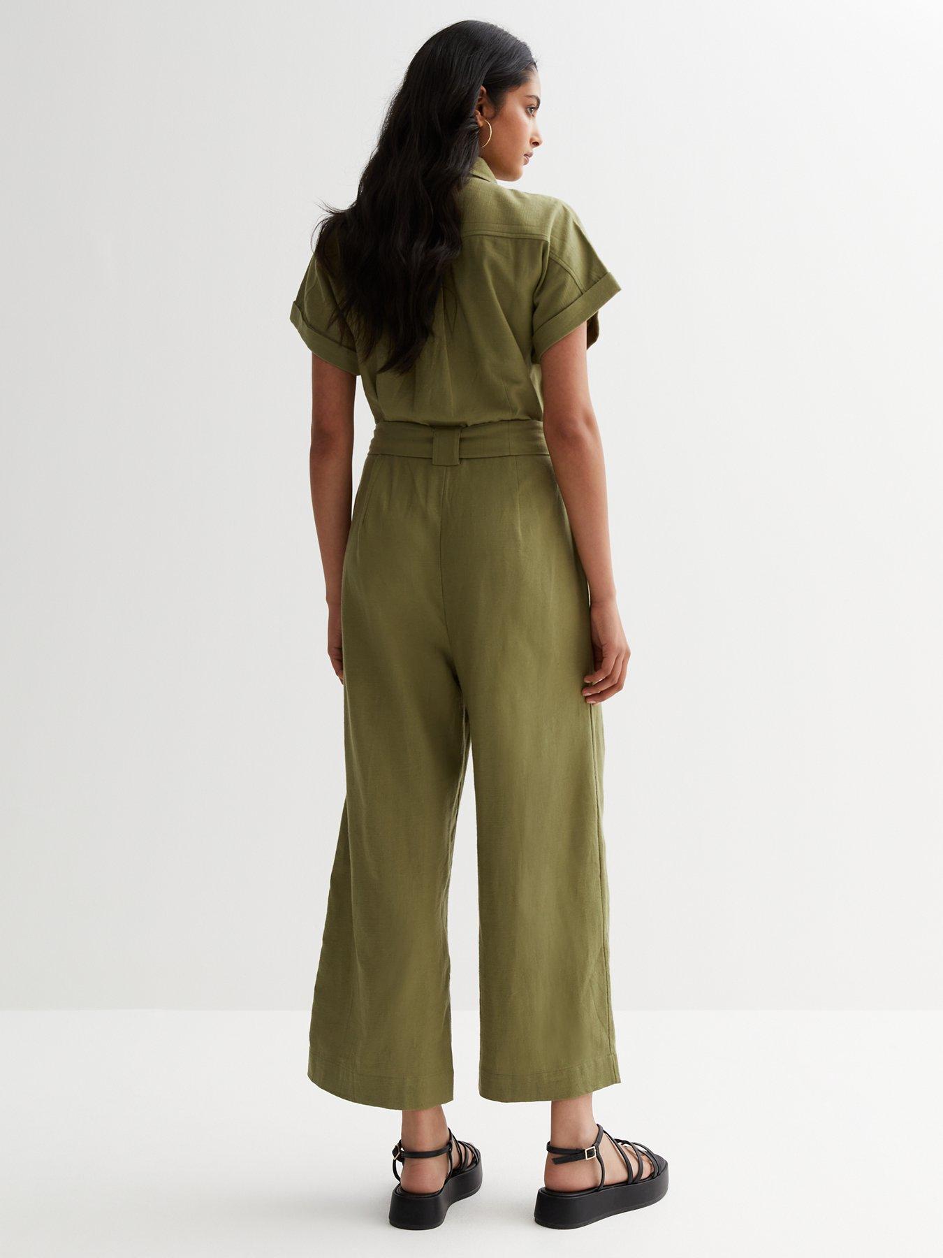 Army green utility jumpsuit hot sale