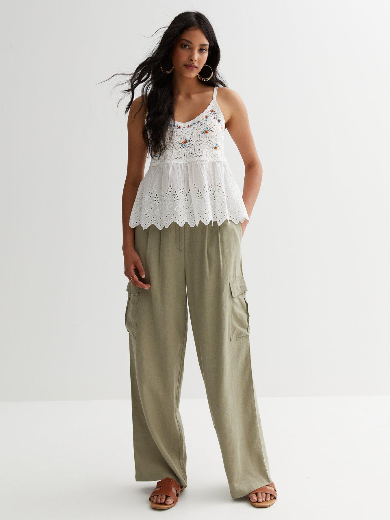 New look outlet linen trousers