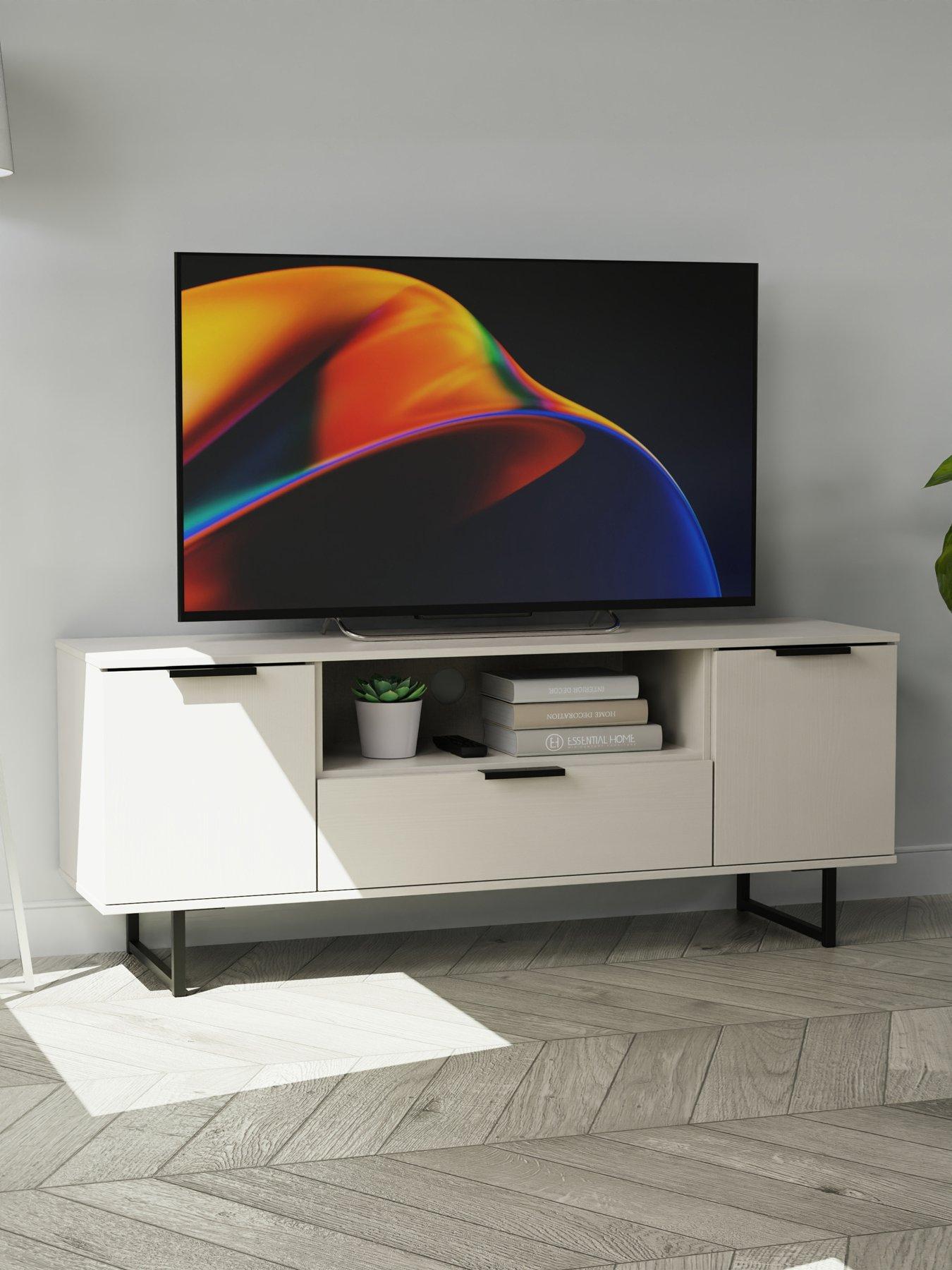 Product photograph of Swift Emerson Ready Assembled 2 Door 1 Drawer Wide Tv Unit from very.co.uk