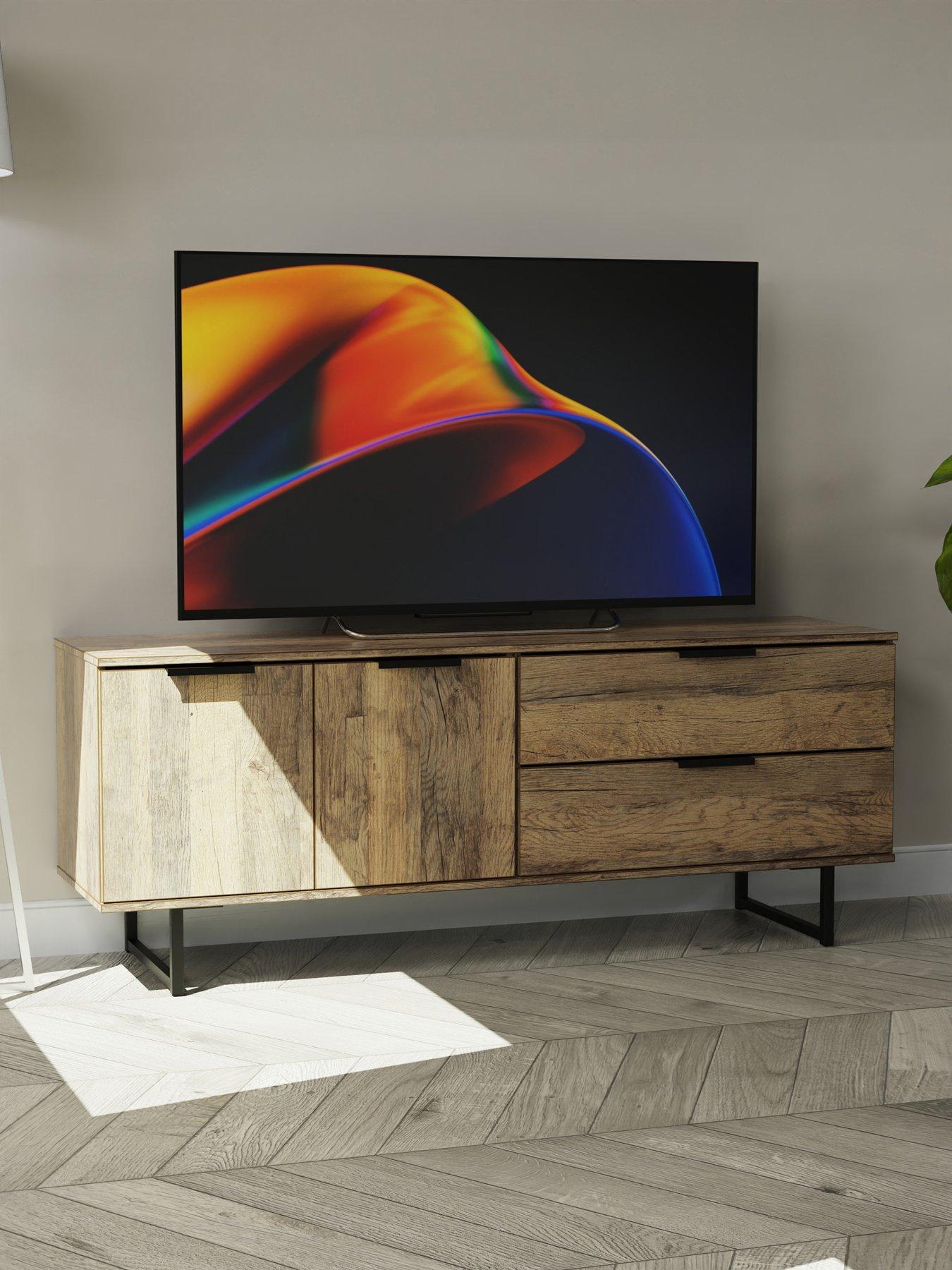 undefined Emerson Ready Assembled 2 Drawer 2 Door Wide Sideboard  &  Tv Unit