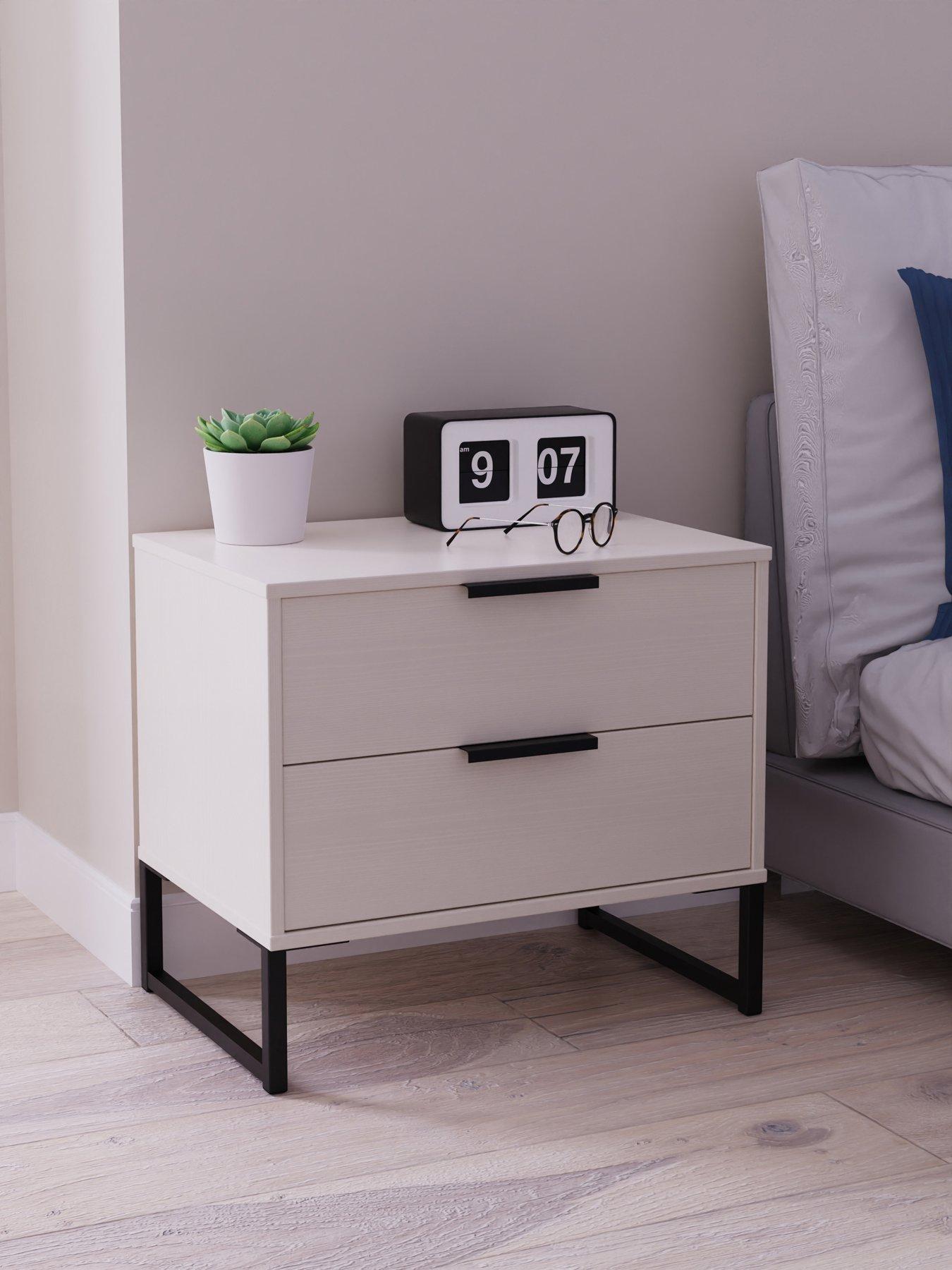 undefined Emerson Ready Assembled 2 Drawer Side Table