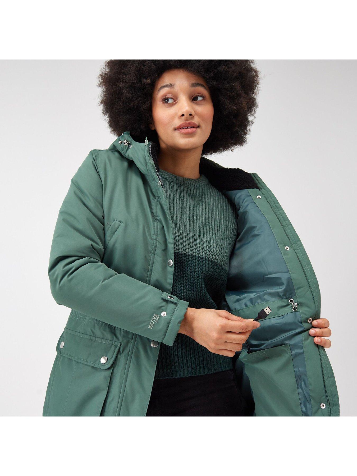 Image 2 of 6 of Regatta Voltera Heated Parka Jackets Waterproof Insulated - Dark Green