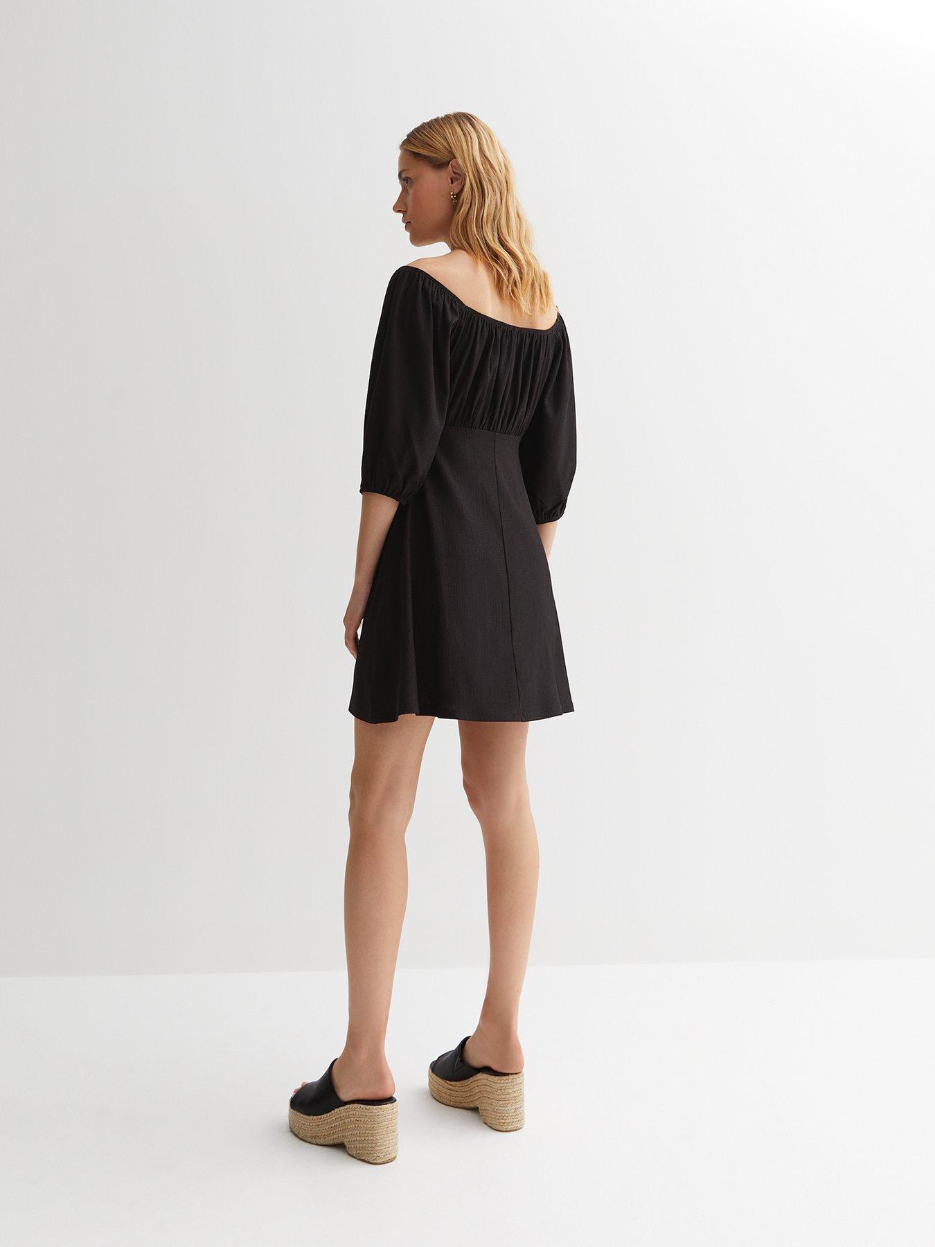 New look hotsell black bardot dress