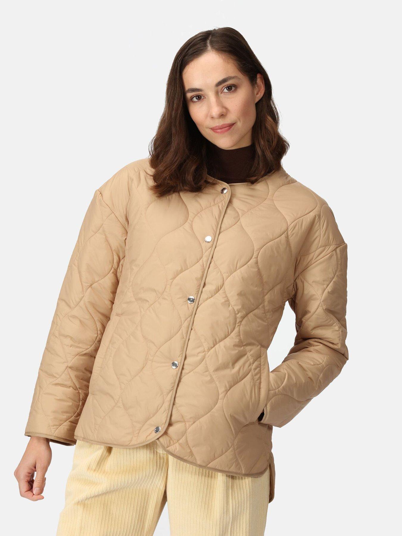 Harletta Baffled quilted Jackets Light Brown