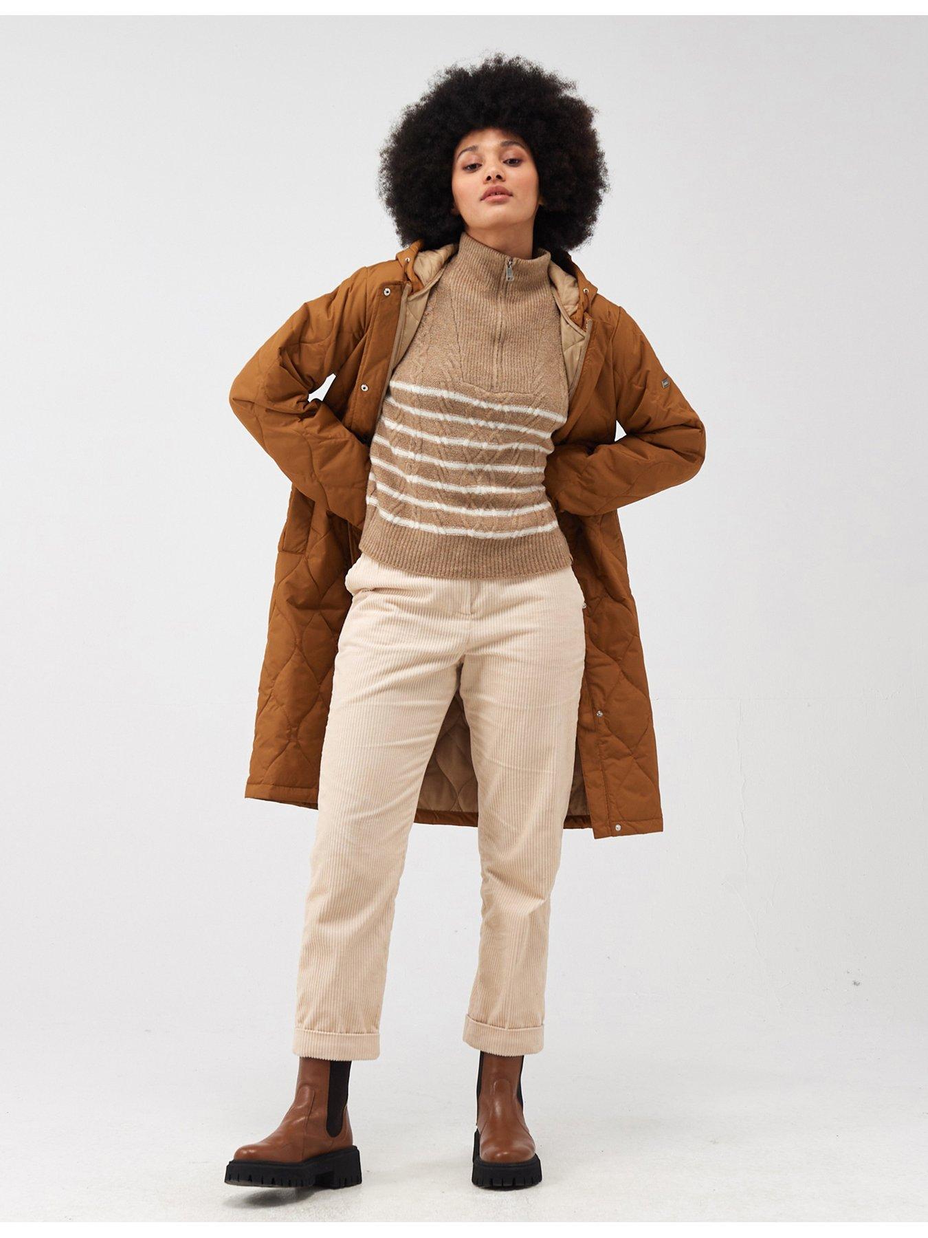 Image 1 of 5 of Regatta Jaycee Longline Padded Jacket - Brown