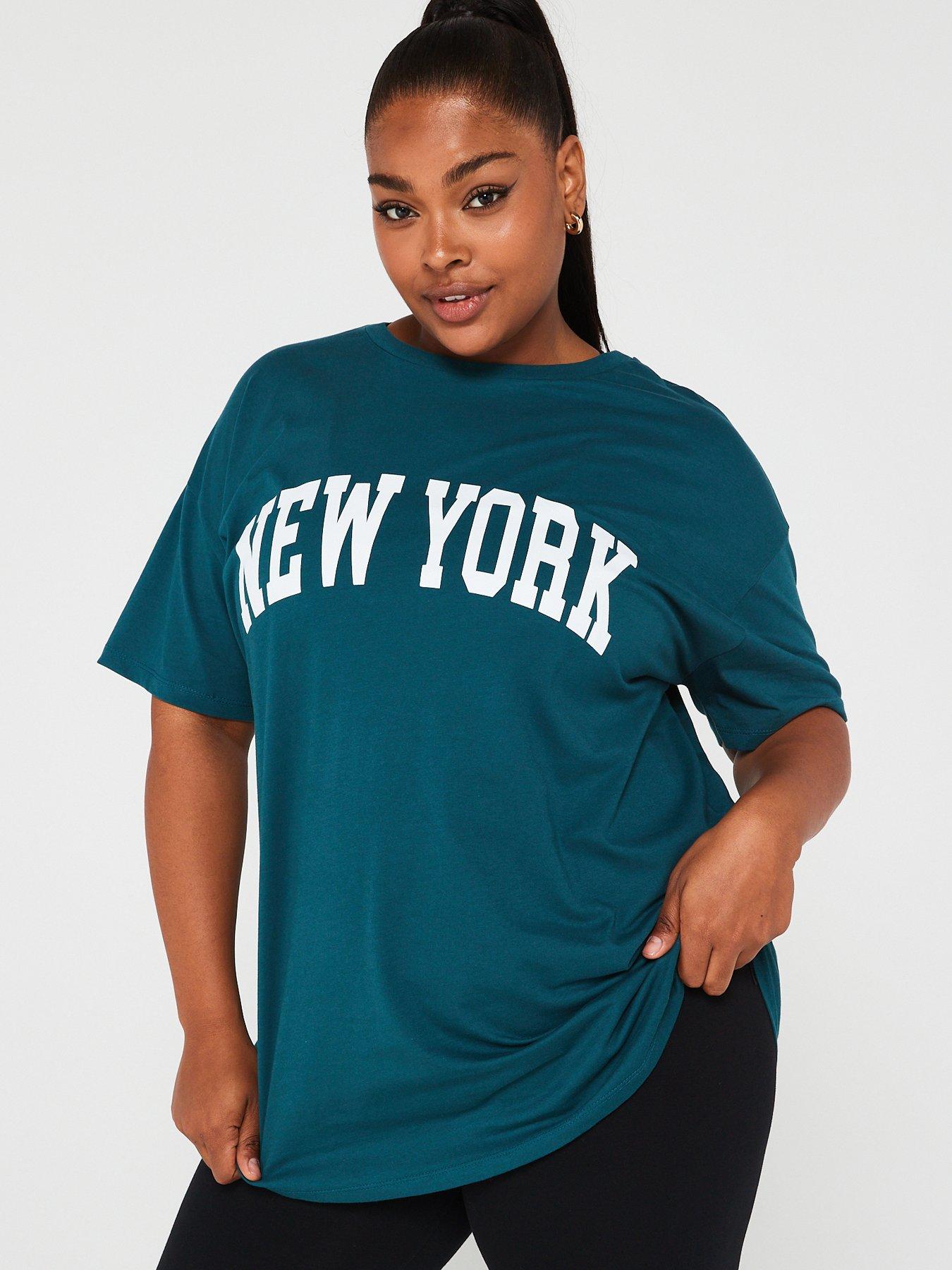 New York Yankees Nike Women's Team First High Hip Boxy T-Shirt