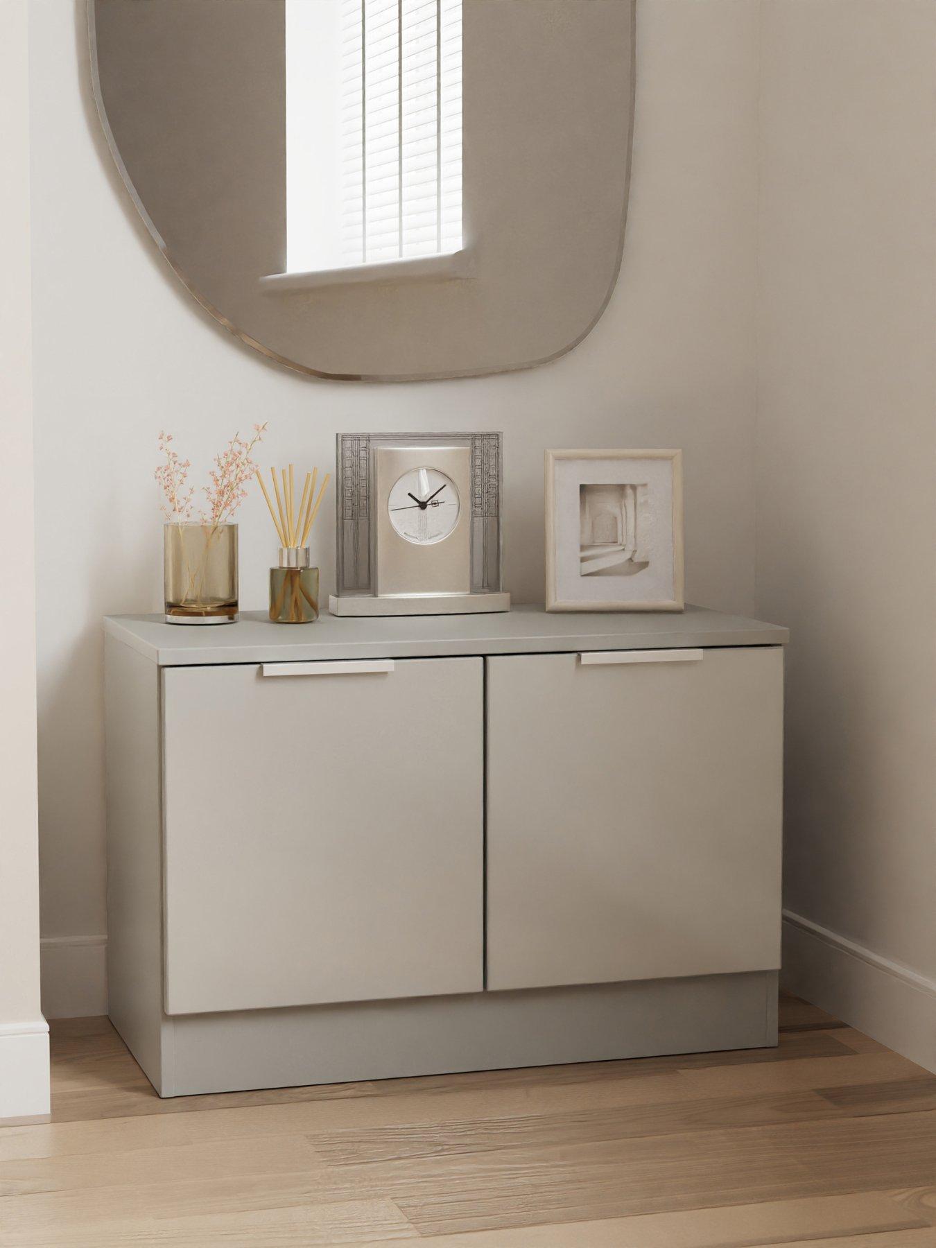 undefined Adair Ready Assembled 2 Door Compact Sideboard - Matt Grey