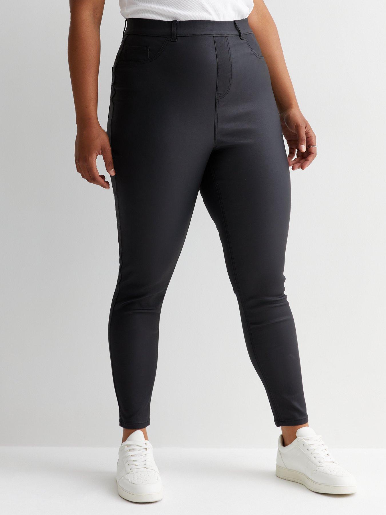 Buy New Look Coated Leggings - Black