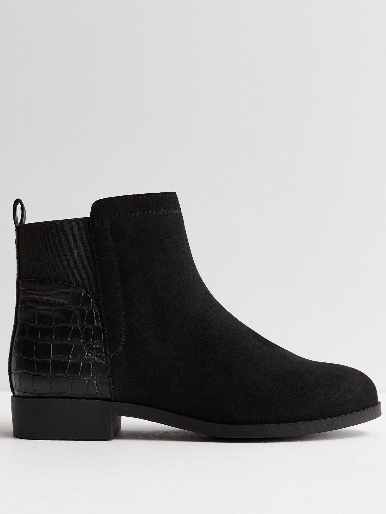 new look croc ankle boots