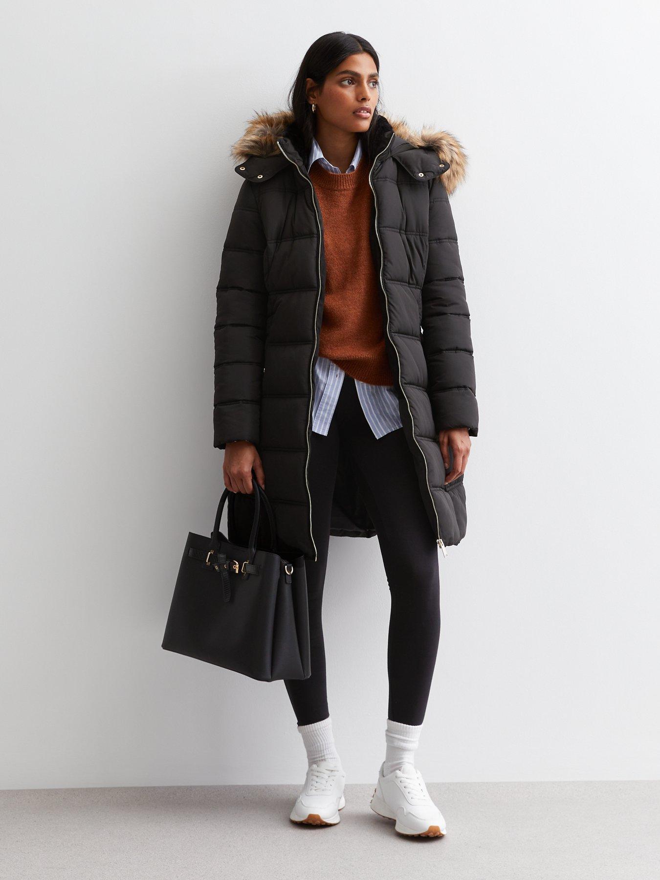 New look black faux fur sale