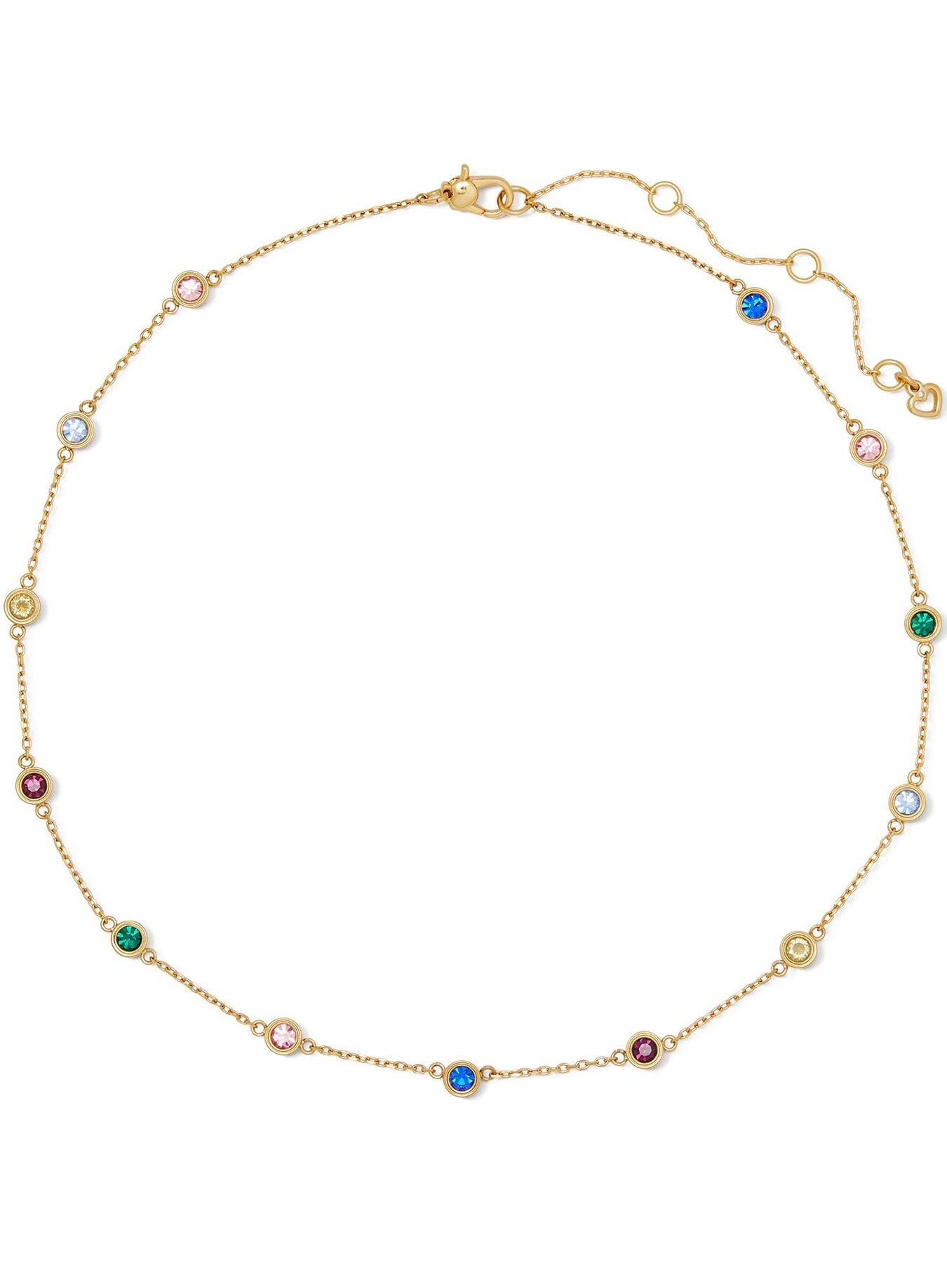 Marc by Marc Jacobs Multi-Strand Enamel Chain Brass Iconic Logo Lock  Necklace