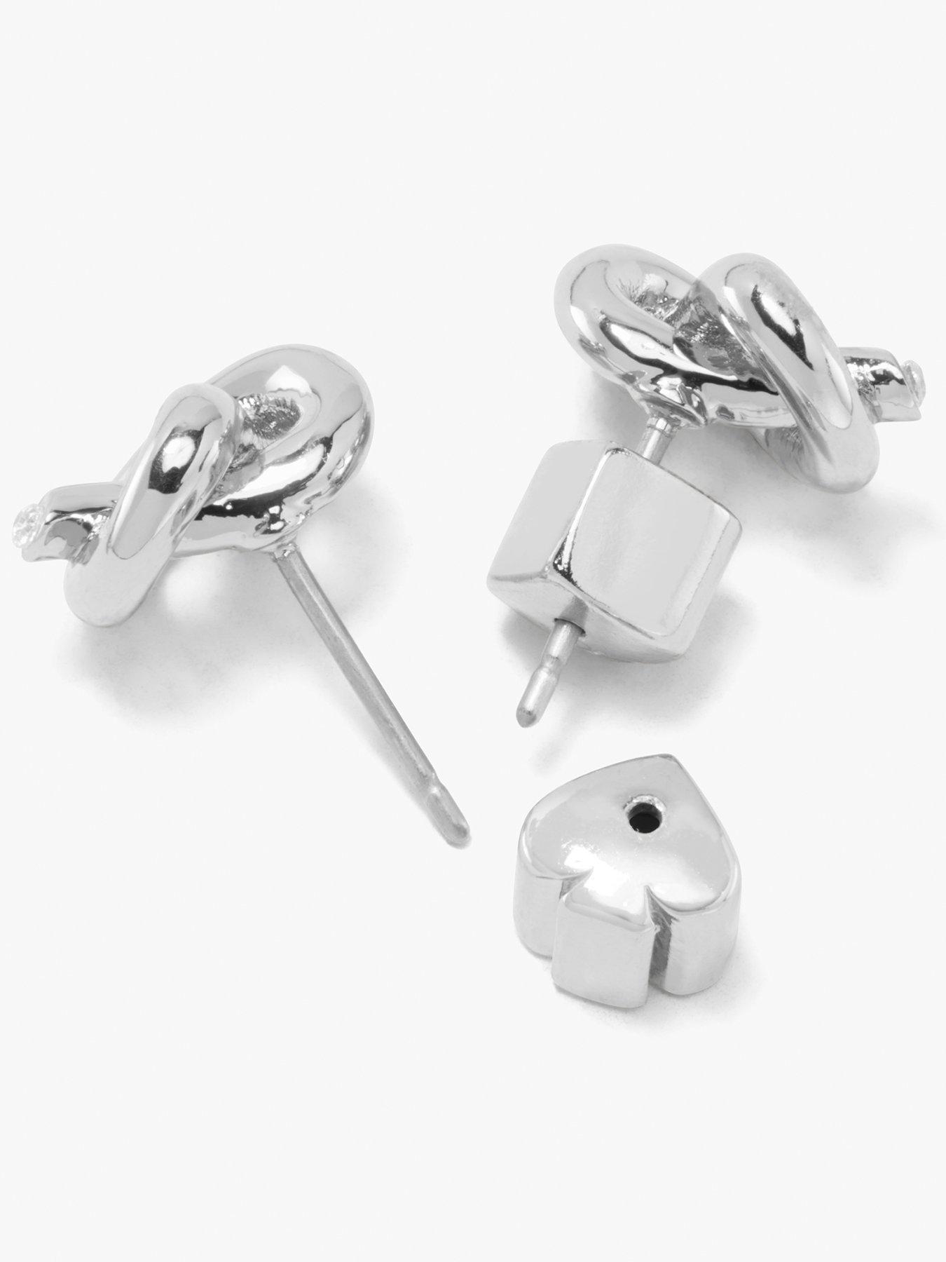 Image 3 of 3 of Kate Spade New York Loves Me Knot Studs Silver. - Silver