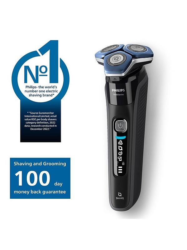 Image 2 of 7 of Philips Series 7000 Wet &amp; Dry Men's Electric Shaver with Pop-up Trimmer, Travel Case, Charging Stand &amp; GroomTribe App Connection&nbsp;- S7886/35