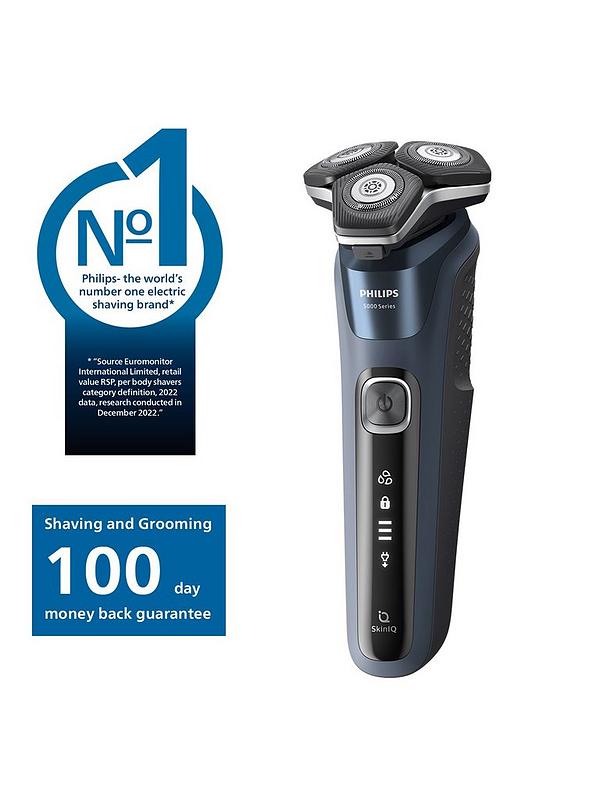 Image 2 of 7 of Philips Series 5000 Wet &amp; Dry Men's Electric Shaver with Pop-up Trimmer, Charging Stand &amp; Travel Case - S5885/35