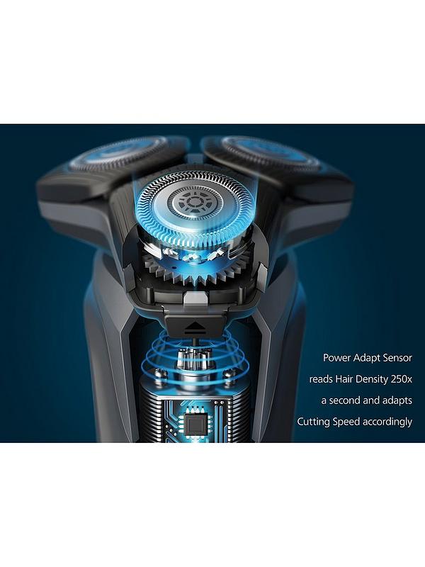 Image 3 of 7 of Philips Series 5000 Wet &amp; Dry Men's Electric Shaver with Pop-up Trimmer, Charging Stand &amp; Travel Case - S5885/35