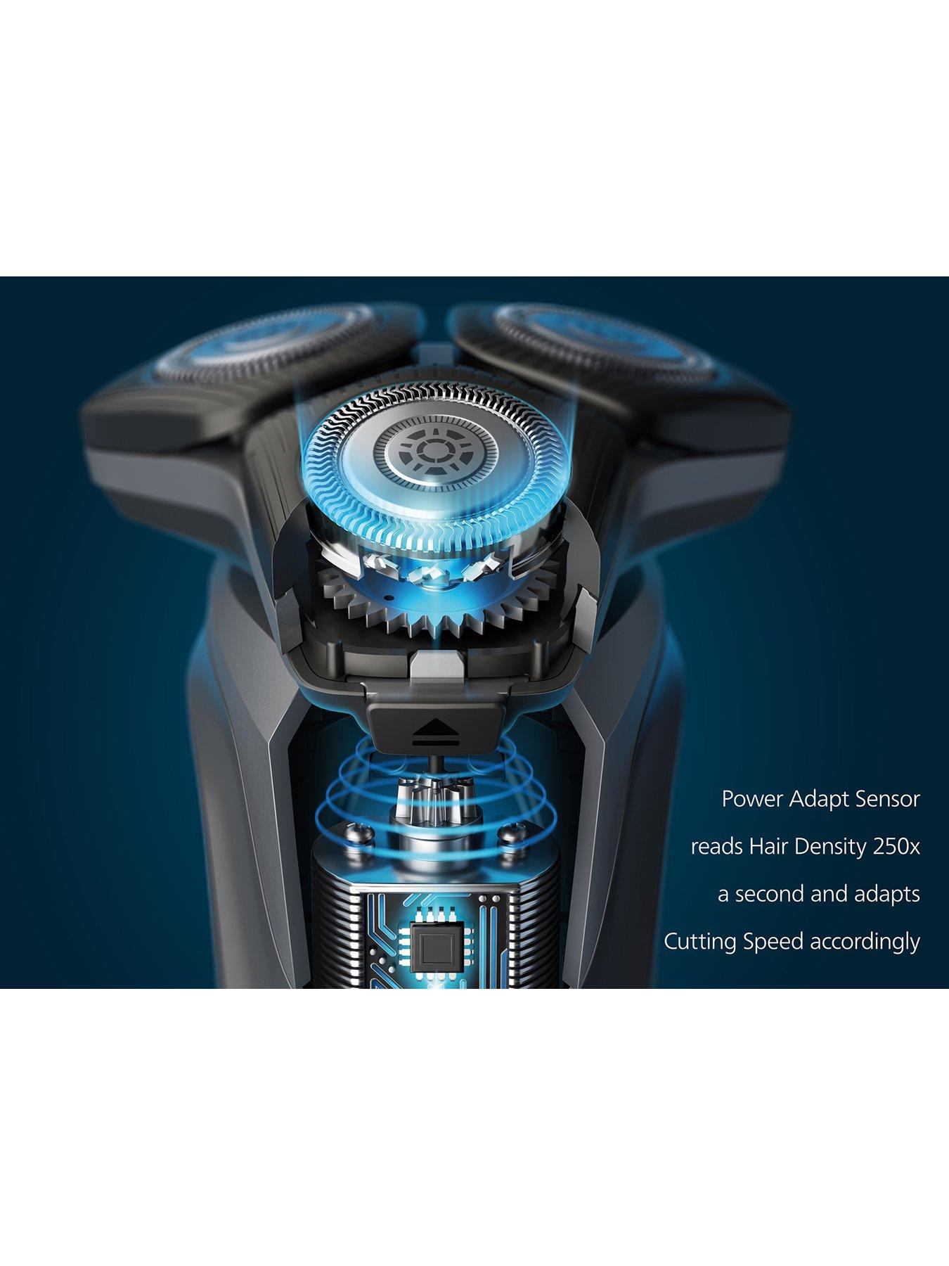 Image 3 of 7 of Philips Series 5000 Wet &amp; Dry Men's Electric Shaver with Pop-up Trimmer, Charging Stand and Full LED Display - S5898/25