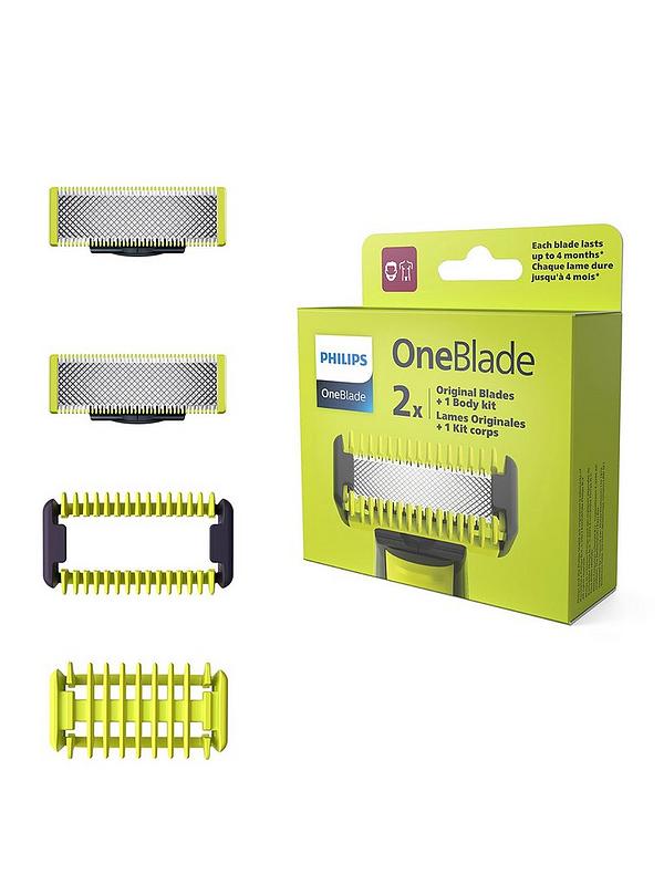 Philips OneBlade Replacement Kit for Body, 2 x Blades, Skin Guard