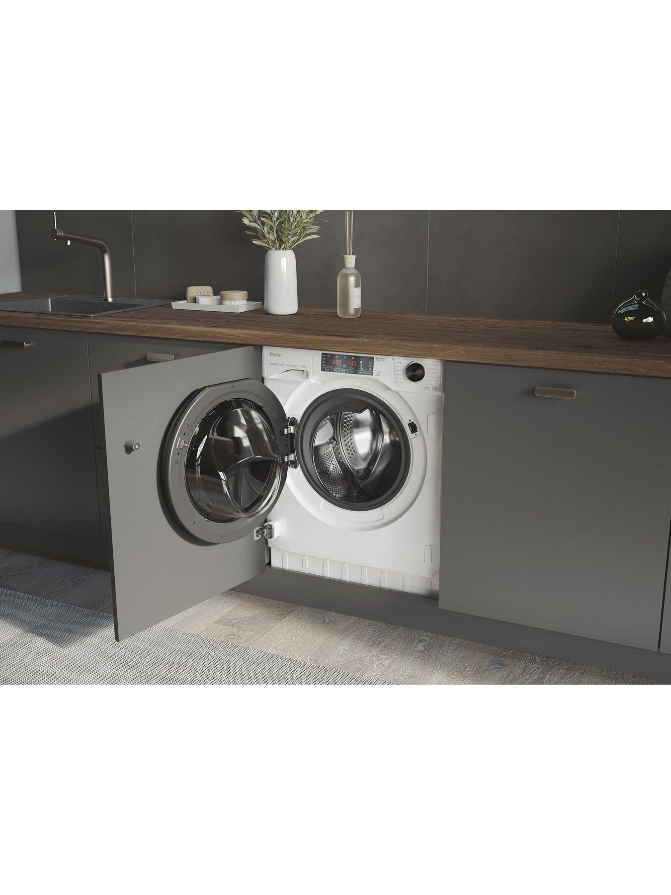 Haier Series 4 HWQ90B416FWB-UK Integrated 9kg Load, 1600 Spin Washing ...