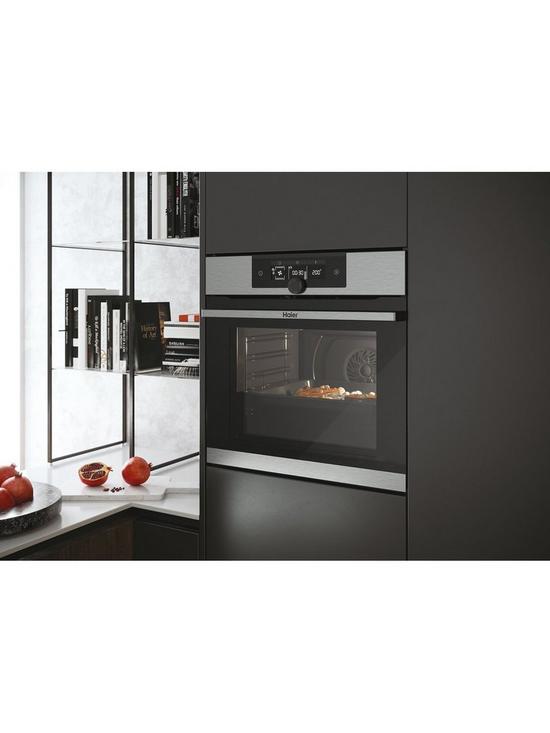 stillFront image of haier-hwo60sm2f3xh-70-litre-i-turn-series-2-electric-oven--nbsphydrolytic-multi-functional-wifi-a-rated-stainless-steel