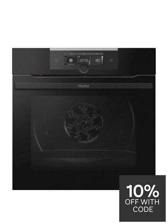 front image of haier-hwo60sm2f3bh-70-litrenbspi-turn-series-2-electric-oven--nbsphydrolytic-multi-functional-wifi-a-rated-black