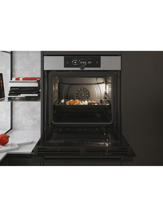 stillFront image of haier-hwo60sm2f5xh-70-litre-i-turn-series-2-electric-oven-hydrolyticcatalytic-11-functions-wifi-a-rated-stainless-steel